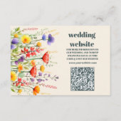 qr Wildblume Wedding Boho Country Floral Begleitkarte (Vorderseite)