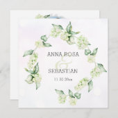 *~* QR Winterschnee Berry AR12 Boho UAWG Wedding Einladung (Vorne/Hinten)