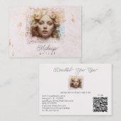 *~* QR Women Girly Lavender Rose Pastell Visitenkarte (Vorne/Hinten)