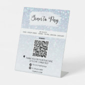 *~* QR ZAHLUNG Tabletop Tabelle Zehenfels Sockelschild (Vorderseite)