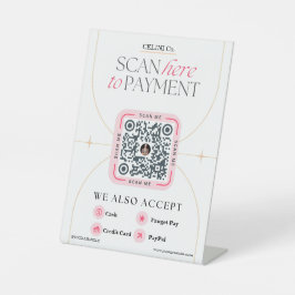 QR-Zeichen - Weibliche Zahlung Sockelschild