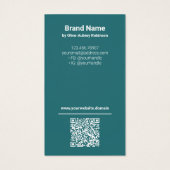 QRCode-Display-Karte für aquamarine Wasserfarben-H (Rückseite)