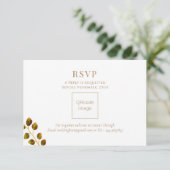 QRcode für das Hochzeitschick RSVP Karte (Stehend Vorderseite)