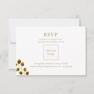QRcode für das Hochzeitschick RSVP Karte