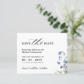 QRcode-Hochzeit der Aquarellfarbe Wildblume Datum  (Stehend Vorderseite)