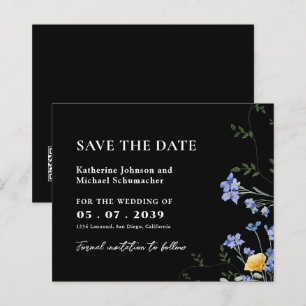 QRcode-Hochzeit der Aquarellfarbe Wildblume Datum