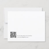 QRcode-Hochzeit der Aquarellfarbe Wildblume Datum (Rückseite)