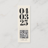 Qrcode-Lesezeichen für Vintage Fotokabinen Save th Telefonnummerkarte (Rückseite)