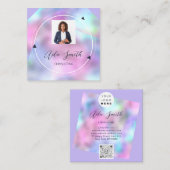 QRCode-Logo Benutzerdefinierte Foto-Holografische Quadratische Visitenkarte (Vorne/Hinten)