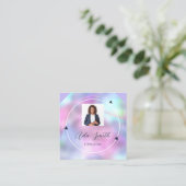 QRCode-Logo Benutzerdefinierte Foto-Holografische Quadratische Visitenkarte (Stehend Vorderseite)