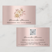 QRCODE-Logo für Event-Hochzeitsplaner mit floraler Visitenkarte (Vorne/Hinten)