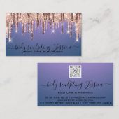 QRCode-Logo-Lila für die Körperpflege Visitenkarte (Vorne/Hinten)