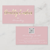 QRCode-Logo-Rose Gold Visitenkarte (Vorne/Hinten)