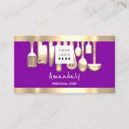 QRCode Personal Koch Cooking Restaurant FoodPurple Visitenkarte