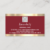 QRCode Personal Koch CookingRestaurant StreetFood Visitenkarte (Rückseite)