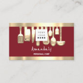 QRCode Personal Koch CookingRestaurant StreetFood Visitenkarte (Vorderseite)