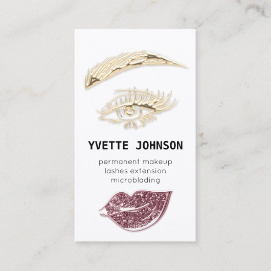 QRCode-Rose des Lash Brow Permanent Makeup-Logos Visitenkarte (Vorderseite)