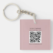 QRcode schwarzer Firmenname, benutzerdefinierter T Schlüsselanhänger (Vorderseite)