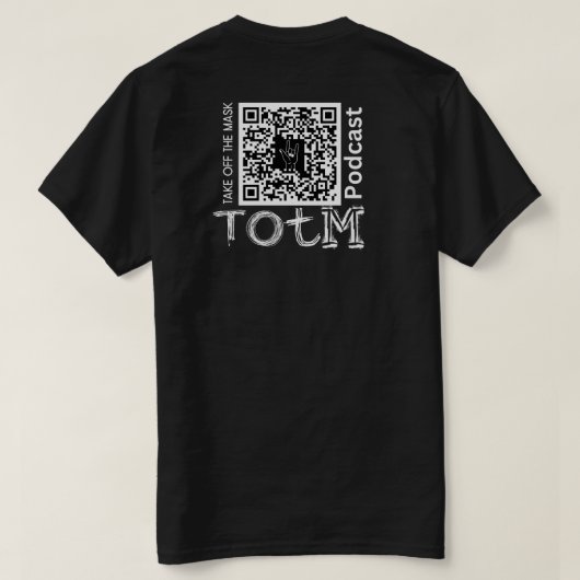 QRCODE_TOTM_Takeoffthemask-Podcast T-Shirt (Design Rückseite)