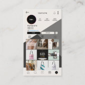 QRCode-Vorlage für benutzerdefinierte Instagram-Vi Visitenkarte (Vorderseite)