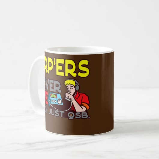 QRPers Funny Ham Radio Quote Männer Frauen Kaffeetasse (Vorderseite Links)
