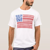QSA- USA FLAG-QR CODE BY QRAZY Q T-Shirt (Vorderseite)