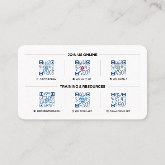 QSI Primärlogo - Visitenkarten Visitenkarte (Rückseite)