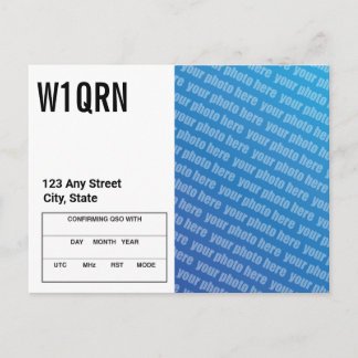 QSL Card Add Your Own Photo Postkarte