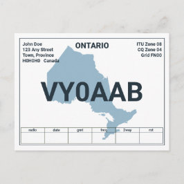 QSL Card Ontario Karte