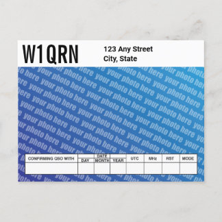 QSL-Karte Fügen Sie Ihr eigenes Foto hinzu Postkarte