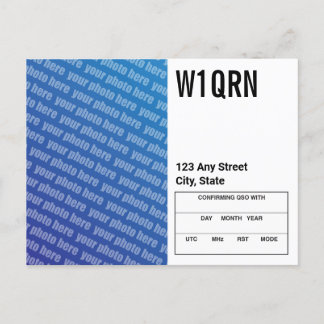 QSL-Karte Fügen Sie Ihr eigenes Foto hinzu Postkarte