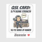 QSL-Karte: Funker mit 5/9 Signalstärke Aufkleber (Blatt)