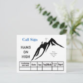 QSL-Karte für Funksender hoher Höhe Postkarte (Stehend Vorderseite)