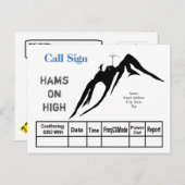 QSL-Karte für Funksender hoher Höhe Postkarte (Vorne/Hinten)