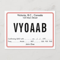 QSL-Karte Retro abgerundeter Rand