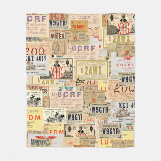 QSL Karten-Decke Fleecedecke