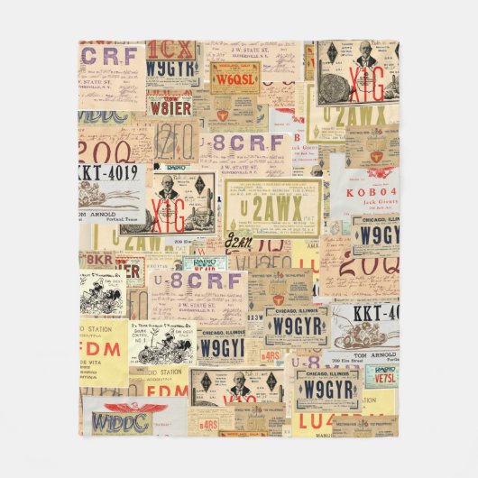 QSL Karten-Decke Fleecedecke (Vorderseite)