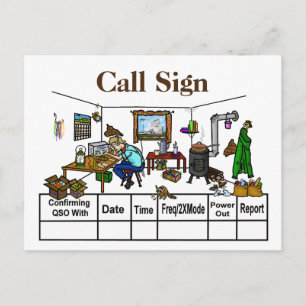 QSL-Karten für den Funksteckplatz vom Grid-Ham Postkarte