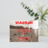QSL-Postkarten HAM-Funkamateure Blechdosen-Camper Postkarte (Stehend Vorderseite)