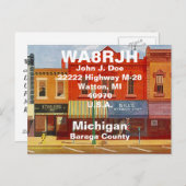 QSL Postkarten HAM Radio Ops Quaint Small Town Str (Vorne/Hinten)