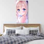 QT Blue Eyes 3 Leinwanddruck (Insitu (Schlafzimmer))