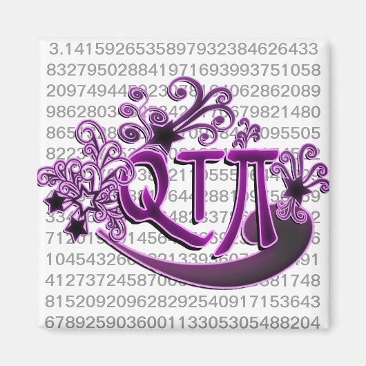 QTPi Phonetische Süsse Pie Hübsch Girl Magnet (Vorne)