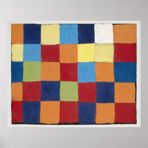 "Qu 1" Farbdiagramm (1930) Paul Klee. Poster