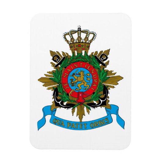 Qua Patet Orbis - Korps Mariniers Embleem Magnet (Vertikal)
