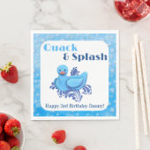 Quack and Splash Ente 3. Geburtstag Serviette (Beispiel)