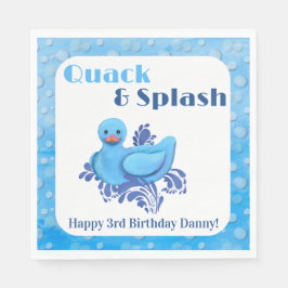 Quack and Splash Ente 3. Geburtstag Serviette