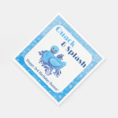 Quack and Splash Ente 3. Geburtstag Serviette (Ecke)