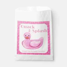 Quack and Splash Ente 3. Geburtstagseinladung Geschenktütchen