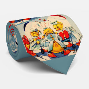 Quack-Ärzte und Krankenpfleger-Medizinenten-Druck Krawatte