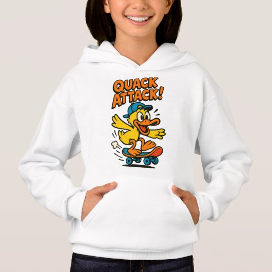 Quack Attack Enck Hoodie für Kinder (Vorderseite)